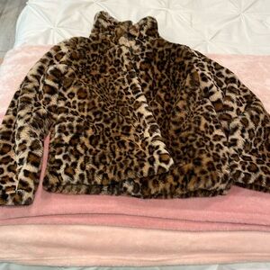 Girls stylish animal print jacket